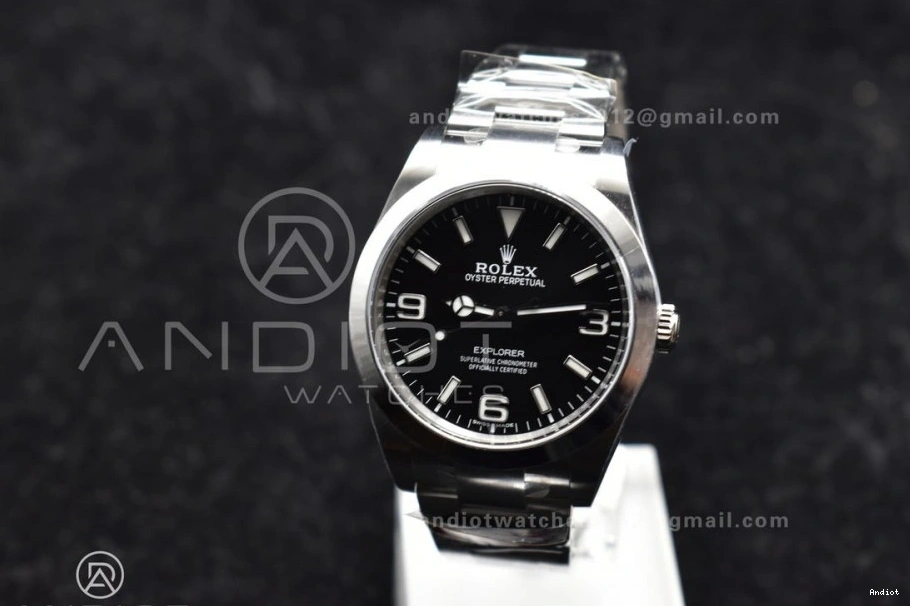 Explorer Dial 39mm Clean Edition I VR3132 SS Black 214270 1:1 on Bracelet Best 0305